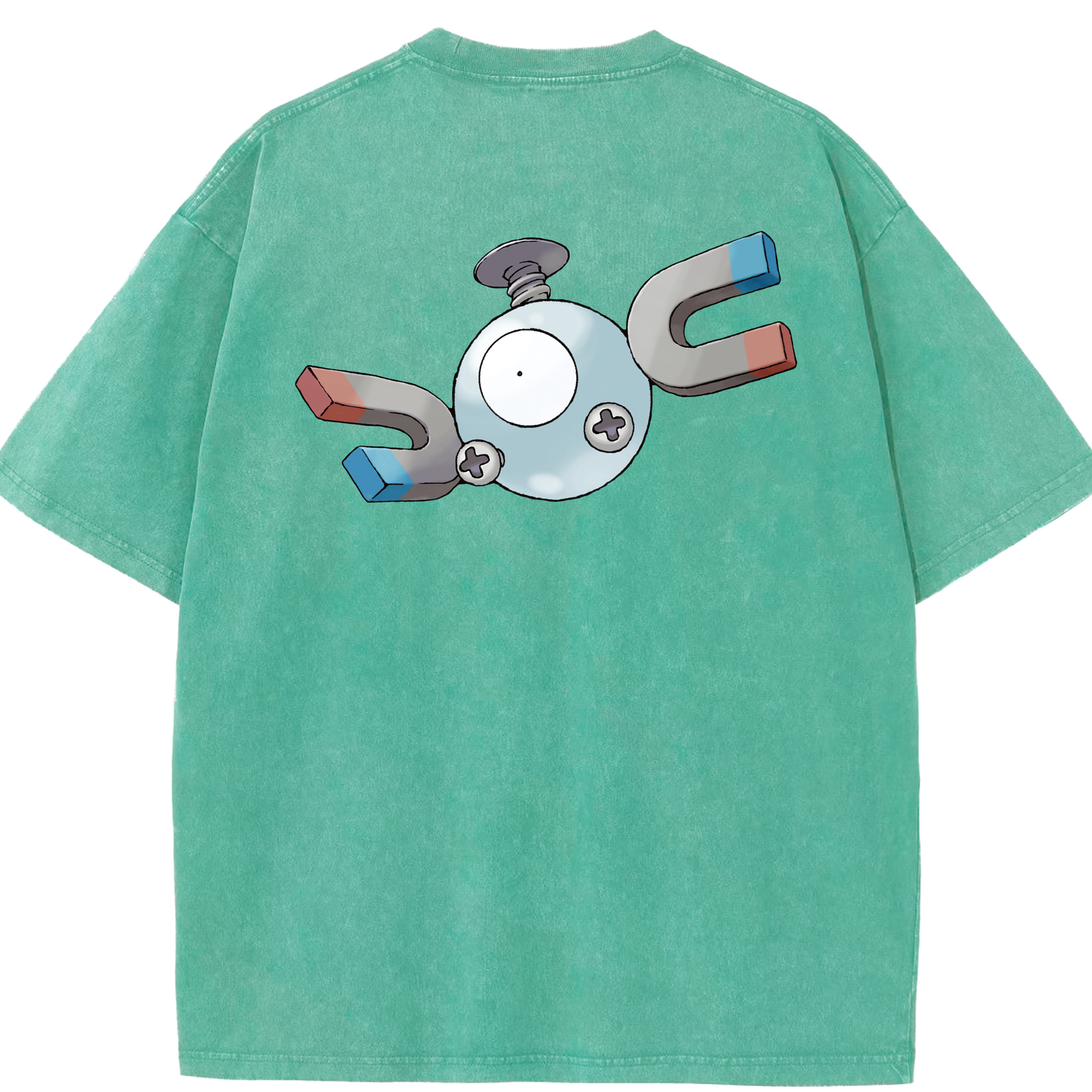 （画像用） ポケットモンスター Pokémon 綿100% ヴィンテージ風 半袖Tシャツ（背面プリント）